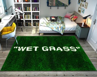 Wet Grass Rug, Grass Rug, Green Rug, Custom Rug, Area Rug, Home Decor Rug, Rugs for Living Room, Wet Grass Pattern, Adult Rug, Best Rug