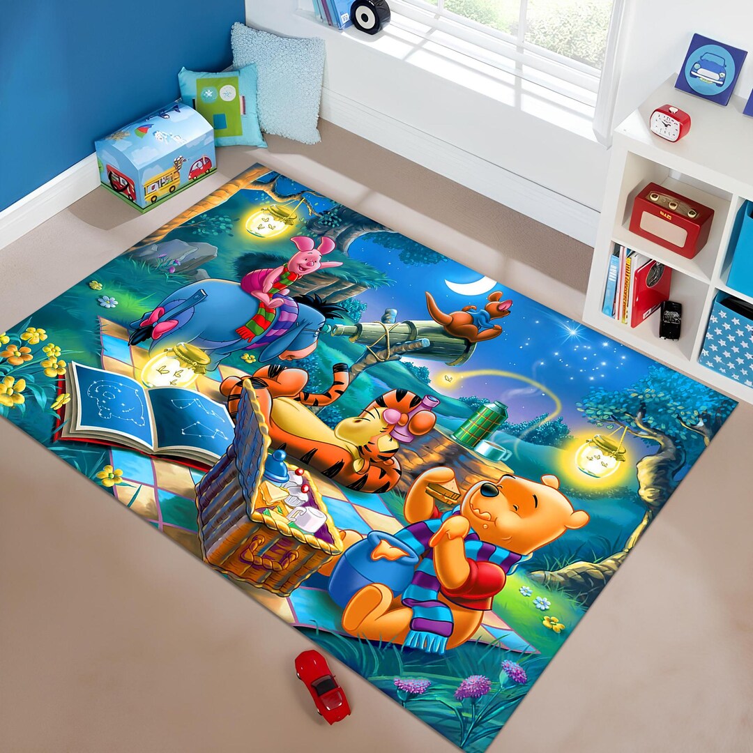 Croods Rug Winnie the Pooh Rug,child Rug,kids Rug,colorful Rug,custom Rug,nursery ...