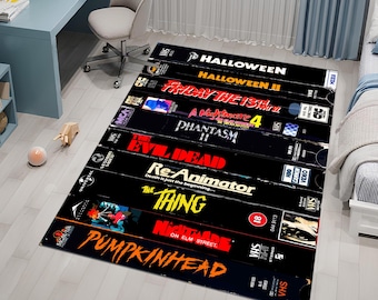 Horror Movie Rug, Movie Rug, Horror Rug, Fear Rug, Minimalist Rug,Horror Decor, Gothic Rug, Unique Rug,Area Rugs,Boys Room Rug,Gifts for her