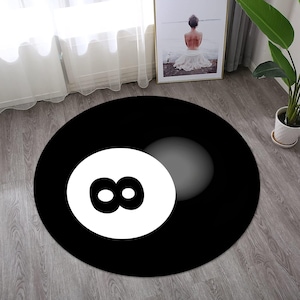 Billiard Ball Rug,Billiard Rug,8 Ball Rug,Circle Rug,Game Rug,Legends Rug,Billiard Fan Carpet,Boys Room Rug,Unique Rug,Area Rug,Gift For Him
