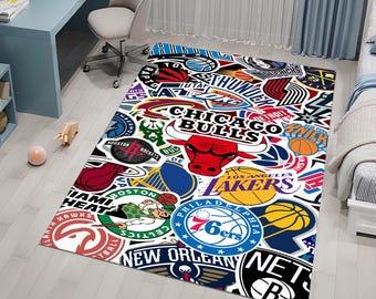 Basketball Rug,Nba Team Rug,Boys Room Rug,Sport Rug,Cool Rugs,Custom Rug,Hypebeast Rug,Area Rug,Personalized Rug,Unique Rug,Gift for Her