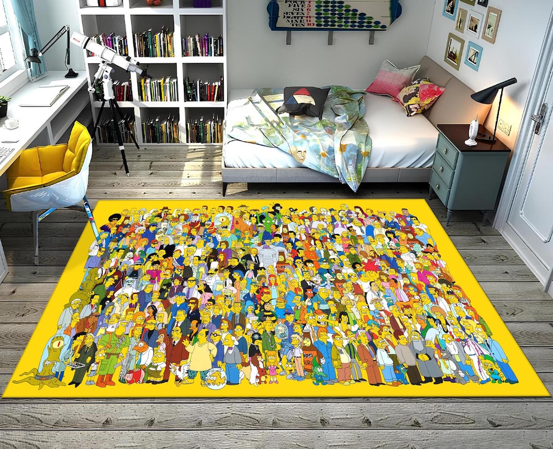 Simpsons Rug, Simpsons Characters Rug, Colorful Rug, Unique Rug ...