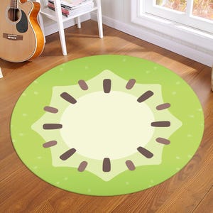 Fruit Rug, Kiwi Rug, Circle Rug, Round Rug,Gift for Him,Kitchen Decor,Kitchen Rug,Boys Room Rug,Custom Rug,Personalized Gifts,Area Rug.