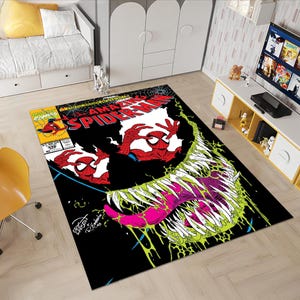 Spiderman Rug,Venom Rug,Themed Rug,Fantastic Rug,Area Rug,Kids Rug,Colorful Rug,Sci-Fi Rug,Marvel Rug,Gift For Him,Unique Rug,Bestseller
