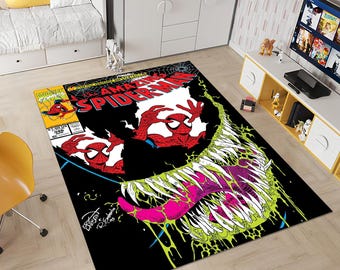 Spiderman Rug,Venom Rug,Themed Rug,Fantastic Rug,Area Rug,Kids Rug,Colorful Rug,Sci-Fi Rug,Marvel Rug,Gift For Him,Unique Rug,Bestseller