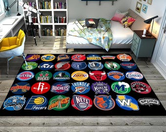 Dywan do koszykówki, dywanik drużyny NBA, dywanik do pokoju chłopców, dywanik sportowy, dywanik do pokoju dziecięcego, dywan niestandardowy, dywan Hypebeast, dywanik, spersonalizowany dywan, unikalny dywan, prezent dla niego
