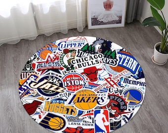 Nba Team Rug,Basketball Rug,Boys Room Rug,Sport Rug,Round Rug,Custom Rug,Hypebeast Rug,Area Rug,Personalized Rug,Unique Rug,Gift for Him
