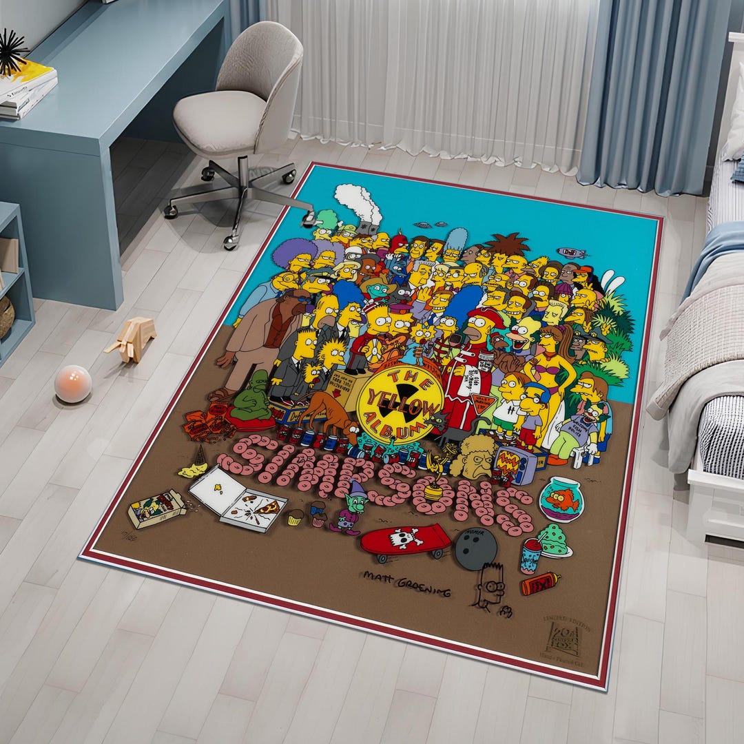 Pokemon Simpsons Rug Simpsons Characters Rug,simpsons Rug,colorful Rug,unique Rug,fantastic ...