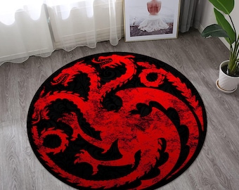 Dragon Rug,Round Rug,Movie Rug,Gothic Rug,Bestseller Rug,Popular Rug,GOT Rug,Movie Decor,Unique Rug,Area Rug,Boys Room Rug,Gifts for Him