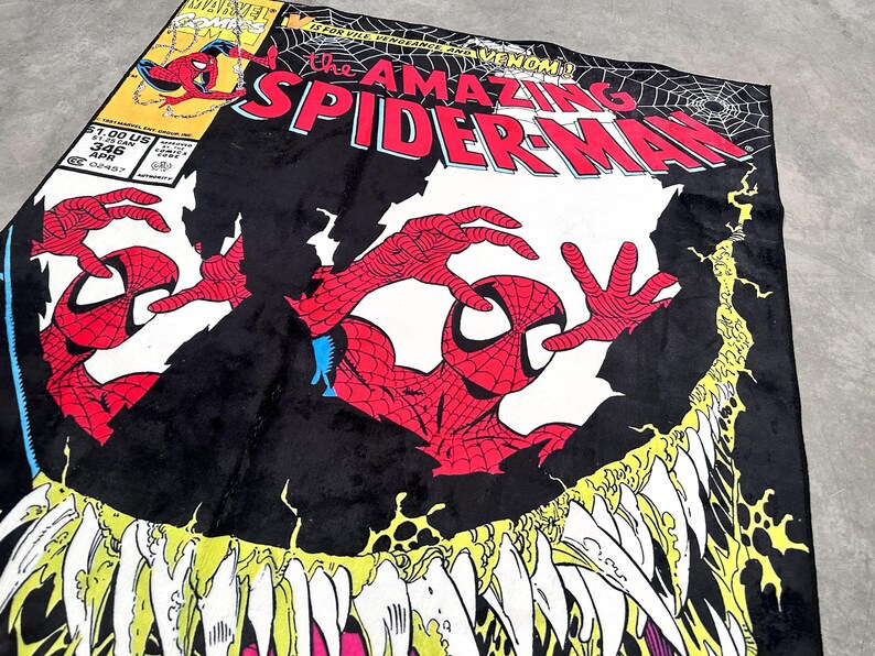 Spiderman Rug,Venom Rug,Themed Rug,Fantastic Rug,Area Rug,Kids Rug,Colorful Rug,Sci-Fi Rug,Marvel Rug,Gift For Him,Unique Rug,Bestseller image 2
