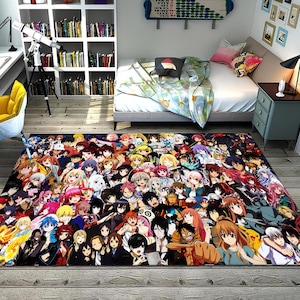 Anime Teppich, Anime Teppich, Kawaii Teppich, Manga, Unikat, Fantastischer Teppich, Anime Teppich, Einzigartiger Teppich, Geschenk für Sie