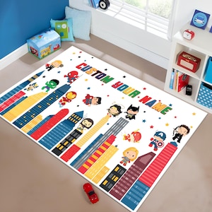 Super Heros Rug,Marvel Rug,Avengers Rug,Nursery Rug,Cute Rug,Personalized Rug,Movie Rug,Gift for Kids,Nursery Decor,Gift for Kids,Area Rug