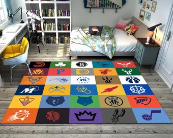 Dywan do koszykówki, dywanik drużyny NBA, dywanik do pokoju chłopców, dywanik sportowy, dywanik do pokoju dziecięcego, dywan niestandardowy, dywan Hypebeast, dywanik, spersonalizowany dywan, unikalny dywan, prezent dla niego