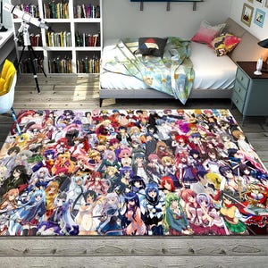 Anime Teppich, gemischter Anime-Teppich, Manga-Teppich, Einzigartiger Teppich, Fantastischer Teppich, Fantastischer Teppich, Anime-Dekor, Geschenk für Sie