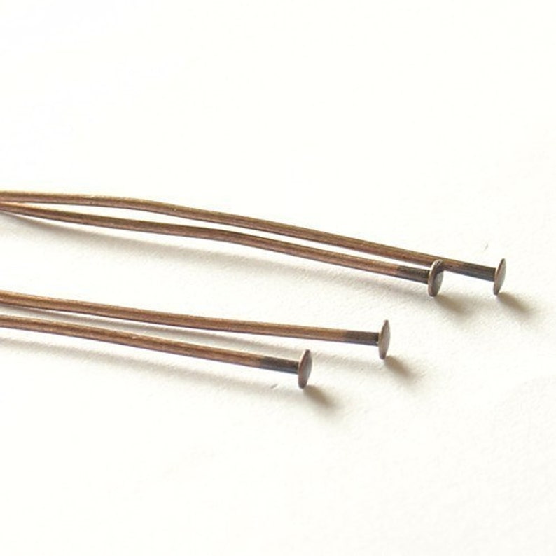 2 Inch Nickel Free Copper Head Pins 21 Gauge 100 Pieces Etsy