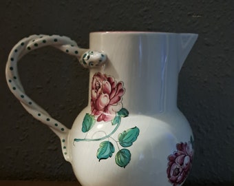 Tiffany & Co. Strasbourg Pitcher, Roses with snake handle .Made In Portugal