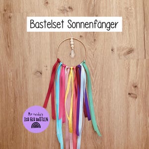 Bastelset Sonnenfänger für Kinder Fensterdeko Gartendeko Basteln mit Kindern Diy Deko Satinbänder Kristall Ring Bastelkit Geschenkidee