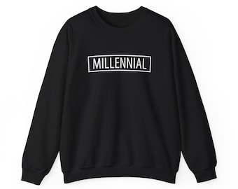 Felpa Millennial / Felpa Millennial Minimal / Regalo Millennial / Bambino anni '80 / Bambino anni '90 / Regalo Millennial Cool / Felpa Gen Y