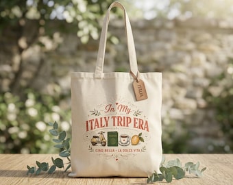 In My Italy Trip Era Tote Bag | Italy Travel Tote | Ciao Bella Market Bag | Italian Vacation Gift for Women