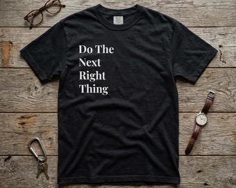 T-shirt « Faites ce qui est juste » | Cadeau chrétien minimaliste | T-shirt chrétien pour femme | Vêtements chrétiens pour homme | Cadeau au design minimaliste