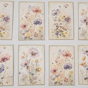 8 fiori pastello fattoria bellissimi fiori primaverili etichette regalo fascette decorazioni per alberi ornamenti scrapbook cianfrusaglie diario tavoli progetti fai da te