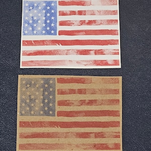 Lot de 9 étiquettes Americana country primitive patriotique rouge blanc bleu USA 4 juillet drapeau rustique étiquettes volantes cravates cadeaux Scrapbooking ornies étiquettes de prix