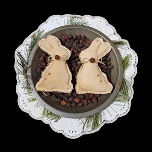 1 Individually Priced Primitive Grungy Rustic Easter Bunny Rabbit Happy Spring Farmhouse Bowl Fillers Ornaments Ornies Tucks Shelf Sitters