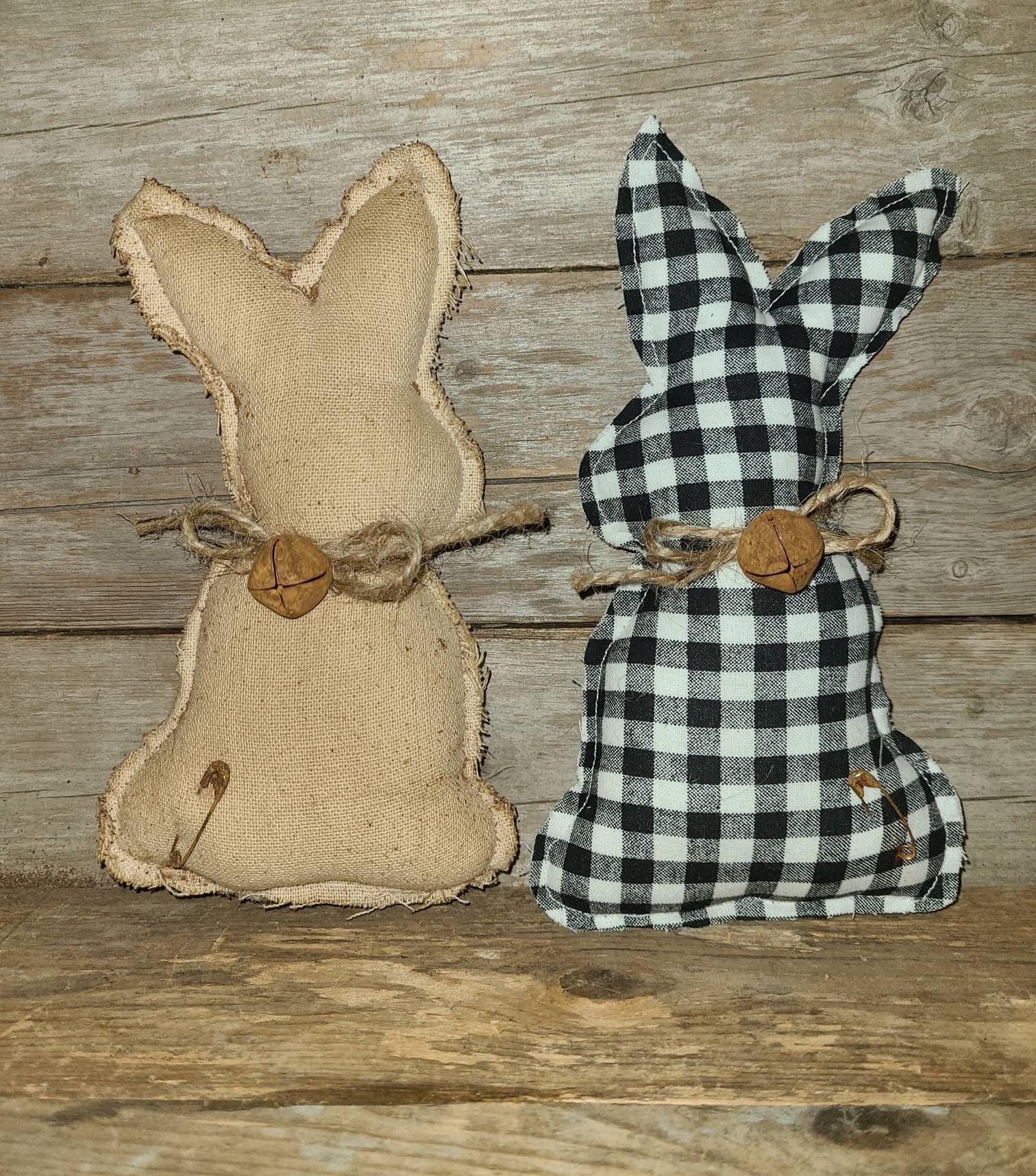 Choice of 1 Primitive Farmhouse Grungy Easter Bunny Rabbit | Etsy