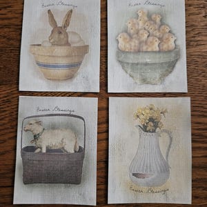8 coelhinhos da Páscoa, cordeiros, pintinhos, narcisos, LINDAS etiquetas para pendurar, cartões, gravatas para presente, enfeites de árvore, ornamentos, diários, detalhes para festa, decoração