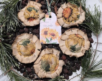 5 Primitive Sunflowers Flowers Bowl Fillers Ornies Ornament Tucks