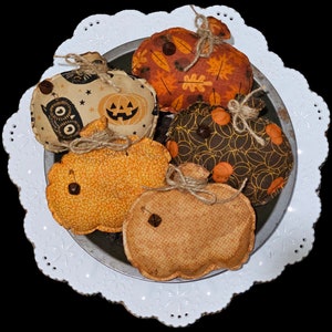 Individually Priced Primitive Farmhouse Fall Seasonal Halloween Pumpkin Tuck Ornament Ornie Bowl Filler Tiered Trays Party Decor and More