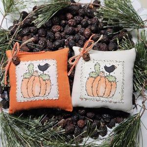 Whimsical Pumpkin Crow Bowl Filler: Fall Farmhouse Tiered Tray Decor