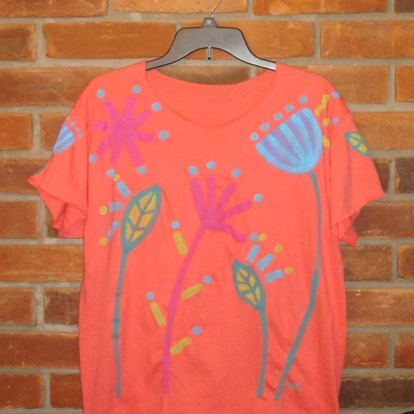 Jackie Ludtke 8145 Painted Flowers Top