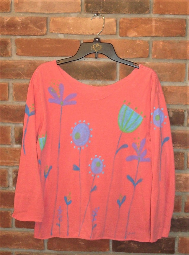 Jackie Ludtke 8145 Painted Floral Top