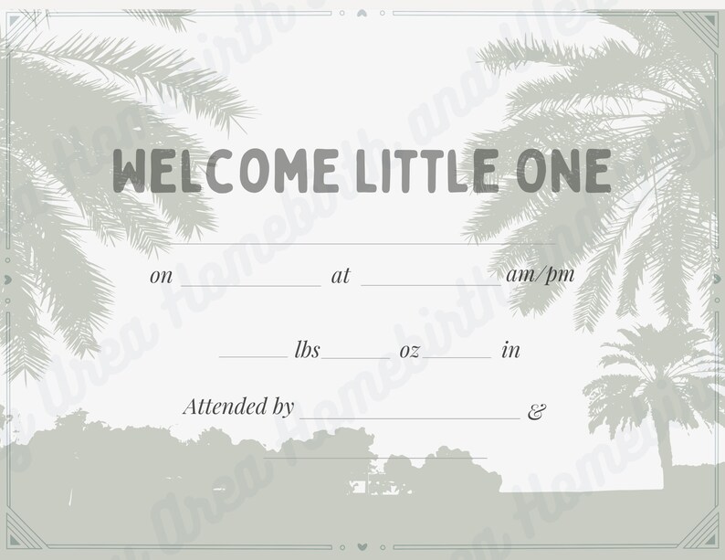 Commemorative Birth Certificate - Etsy