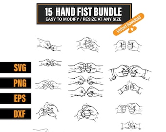 Fist Bump SVG Bundle, Family Hand Design (Instant Download)