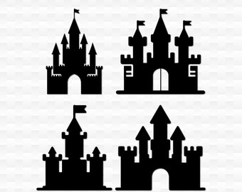 Castle SVG Cut File Bundle (4 Designs) (Digital Download)