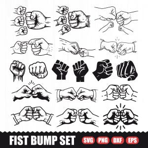 Fist Bump SVG, Dad Fist Bump, Family Fist Bump SVG, Dad Hand SVG, Fist Bump Png, Father Son Fist, Fist Svg, Fist Bump Set Png
