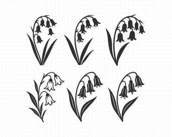 Bluebell Flower SVG, Bluebell SVG, Bluebell Clipart, Botanical Bluebell,  Cut File for Cricut