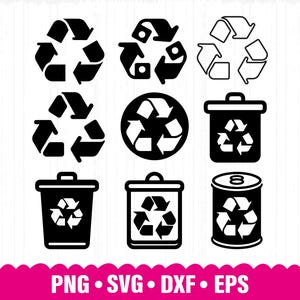 Recycling-Symbol, Recycling-Logo, Recycling-Symbol, Recycling-Logo, Recycling-Symbole, Cricut-Cut-Datei, Recycling-Logo