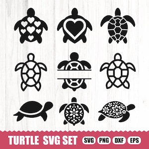 Tortuga SVG, Tortuga marina SVG, Tortuga PNG, Clipart de tortuga, Archivo de corte de tortuga, Animales marinos Svg, Tortuga Cricut, Vector de tortuga