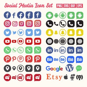 Social Media Icons, Social Media Logos, Web Icons, Social Media Icons Svg, Social Media Icons Png, Social Media Svg File, Business Icon