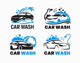 Logotipo de lavado de autos / Logotipo de limpieza de autos / Logotipo de detallado de autos / Logotipo de lavado de autos / Servicio de limpieza de autos / Archivo de corte para Cricut / Descarga instantánea