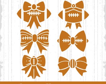 Football Bow SVG Bundle, Fall Vibes, Cricut Silhouette (Digital Download)