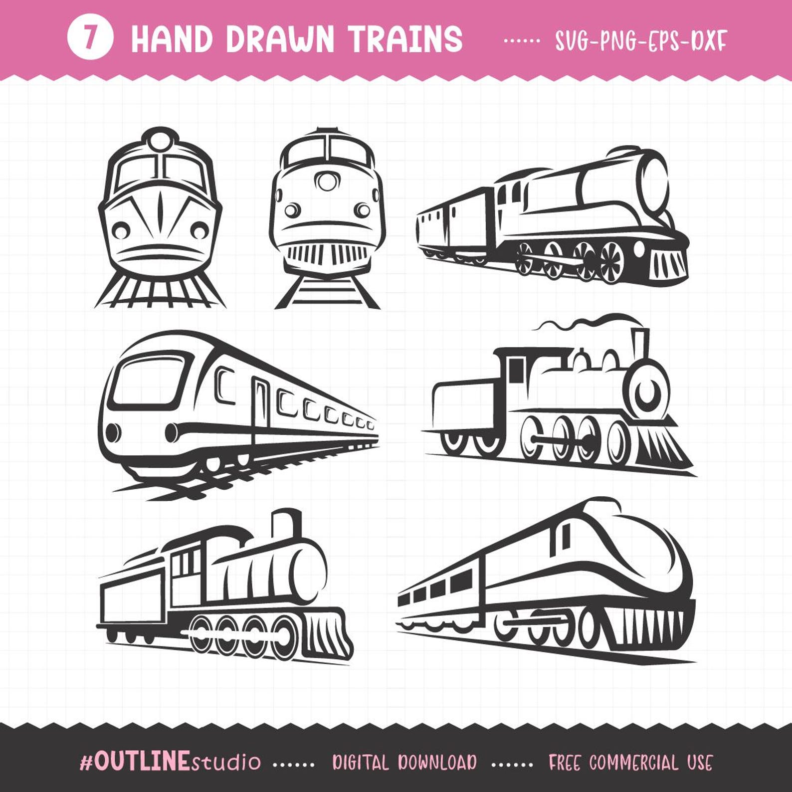 Train SVG Bundle, Train SVG, Trains SVG, Locomotive Svg, Train Png, Svg ...