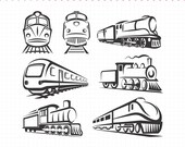Train SVG Bundle, Train SVG, Trains SVG, Locomotive Svg, Train Png, Svg Files for Cricut, Digital Download
