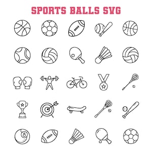 Sports Balls SVG, Sports Balls PNG, Sport Balls Clipart, Sports Ball Bundle, Sports Ball Vector, Sports Bundle SVG, Sports Ball Svg