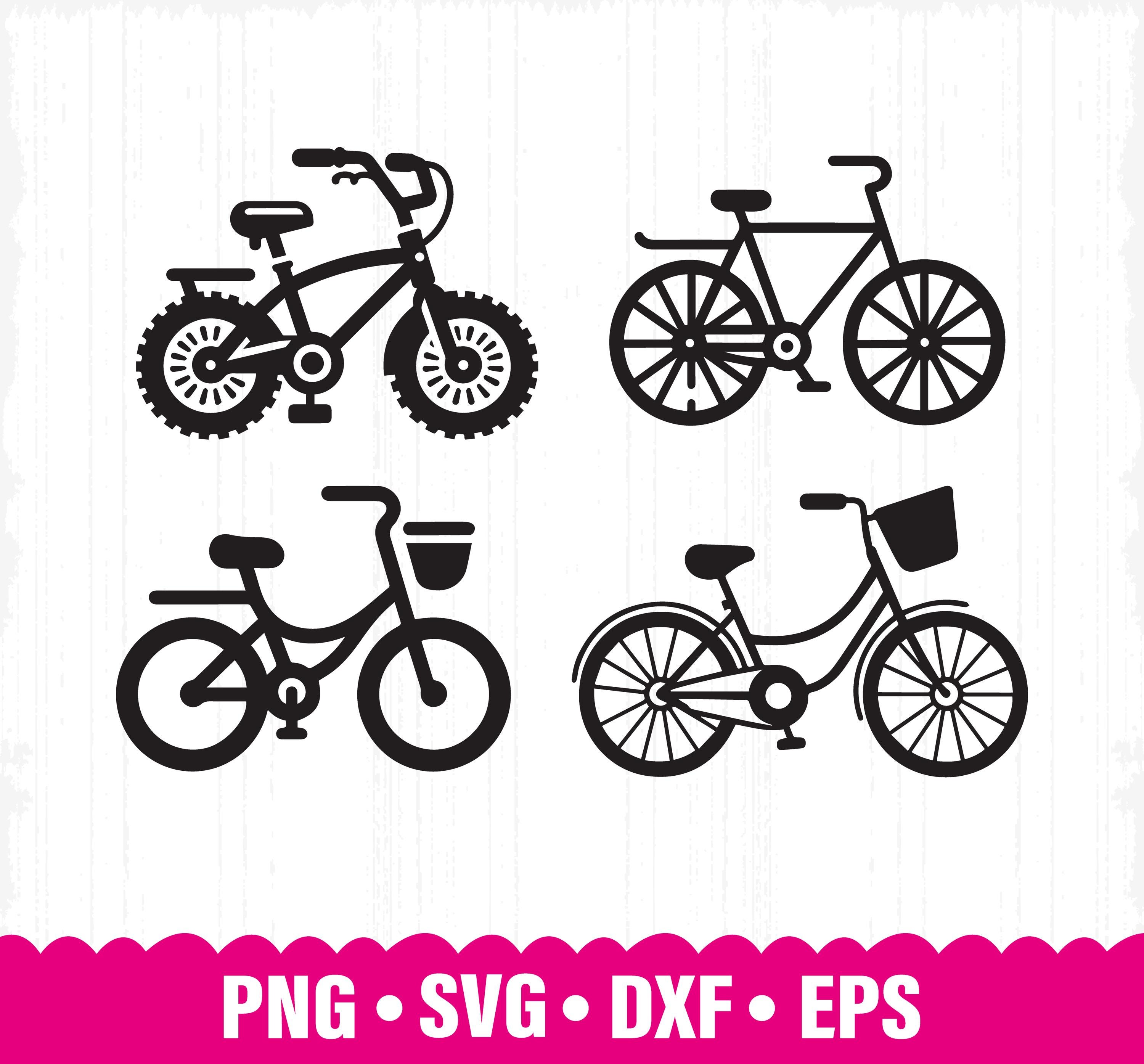 自転車 SVG バンドル、自転車クリップアート (png、dxf、eps) - Etsy 日本