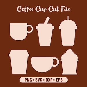 File di taglio della tazza di caffè, pacchetto di tazze di caffè, tazze di caffè SVG, pacchetto di tazze SVG, tazza da tè SVG, clip art della tazza di caffè, pacchetto di tazze SVG