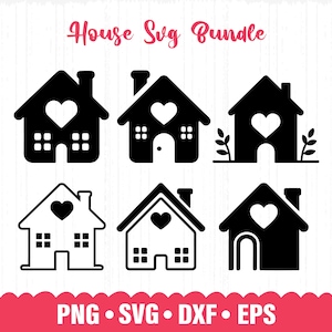 House Svg Bundle, House silhouette, Little House Svg, House Outline svg, House SVG, House Clipart, Home Svg, House Cut File, Home Clipart